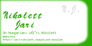 nikolett jari business card